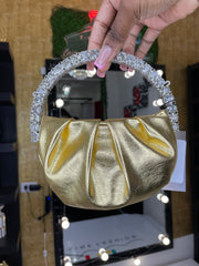 Mini Rhinestone Handle Bag