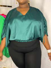 Satin Ruched Top